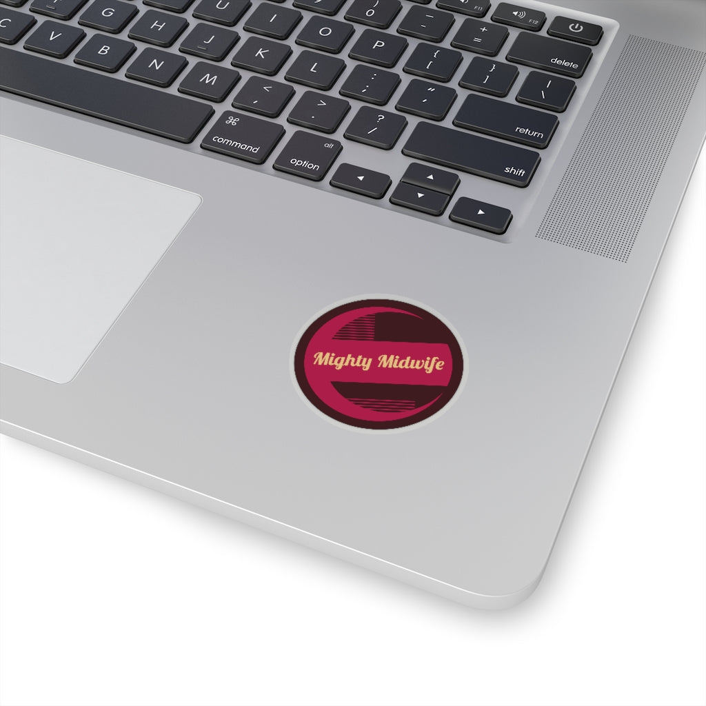 Mighty Midwife Sticker - Maroon - Mighty Midwife