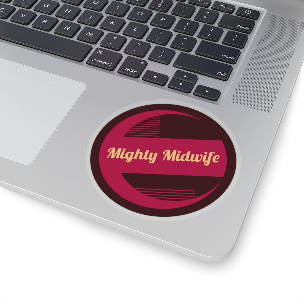 Mighty Midwife Sticker - Maroon - Mighty Midwife