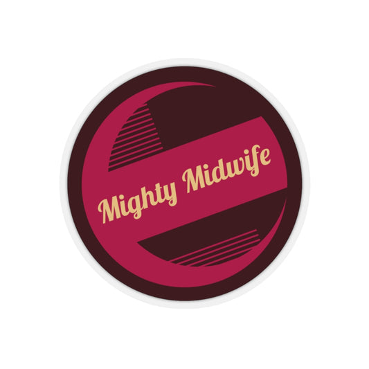 Mighty Midwife Sticker - Maroon - Mighty Midwife