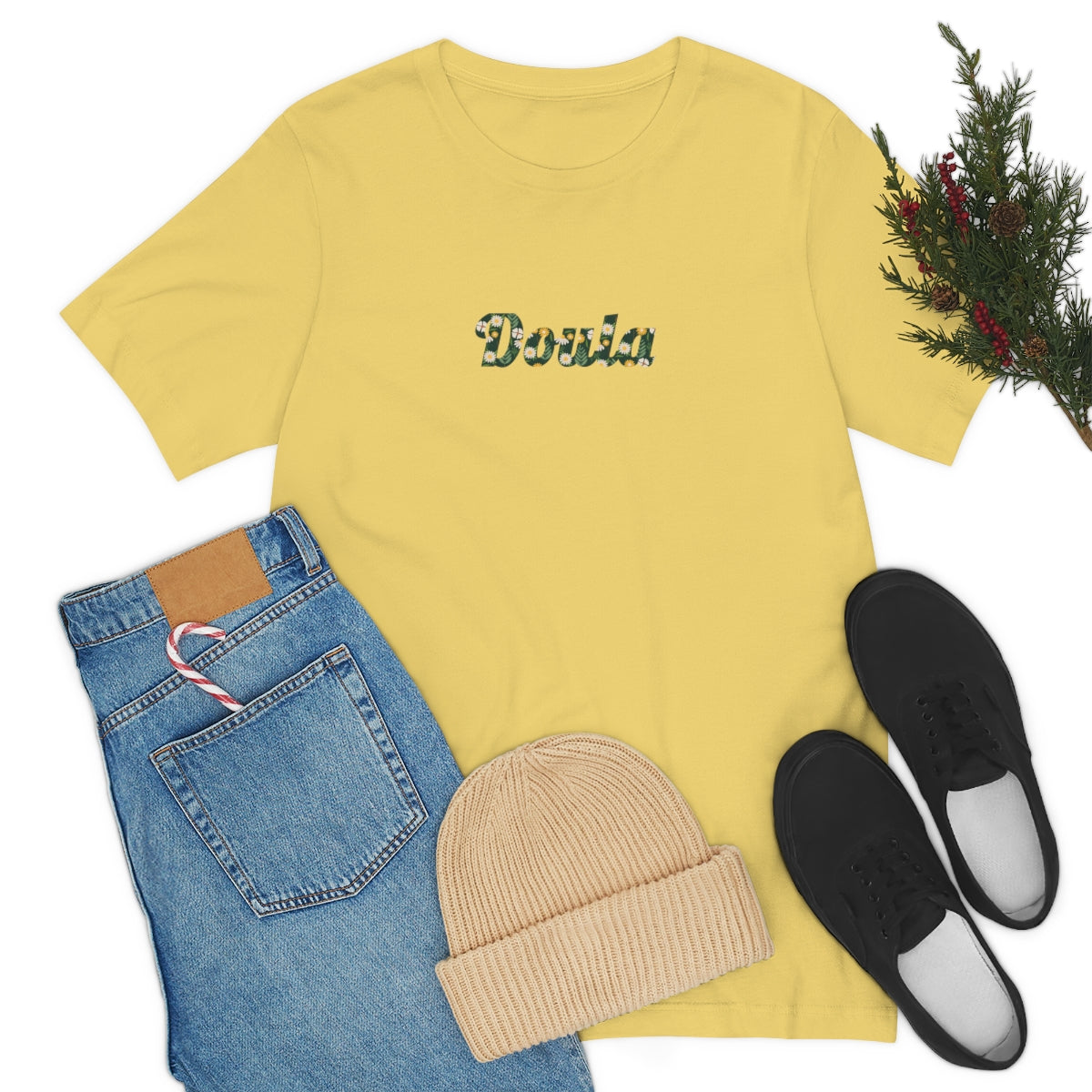 Doula (Flowers) T-Shirt - Mighty Midwife